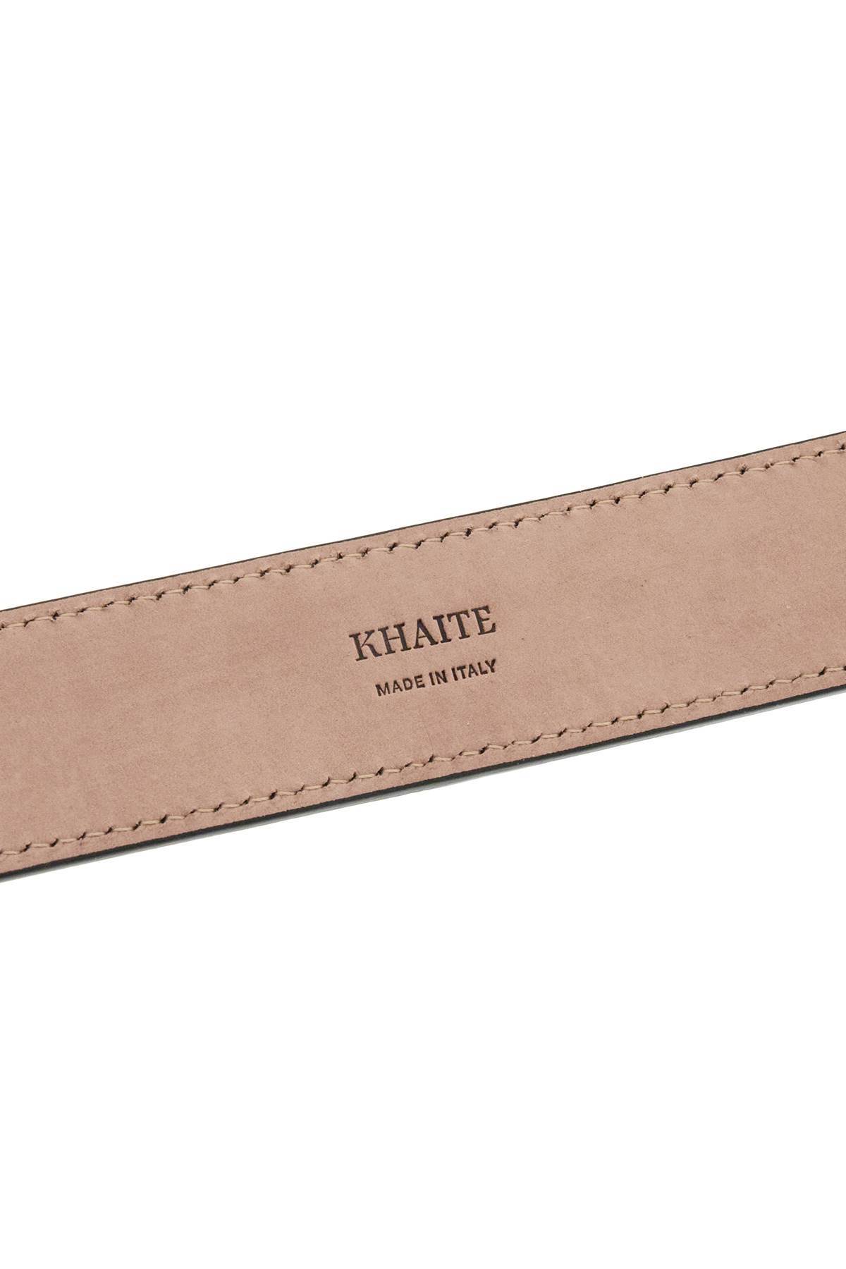 Khaite Benny Suede Leather Belt In In Brown
