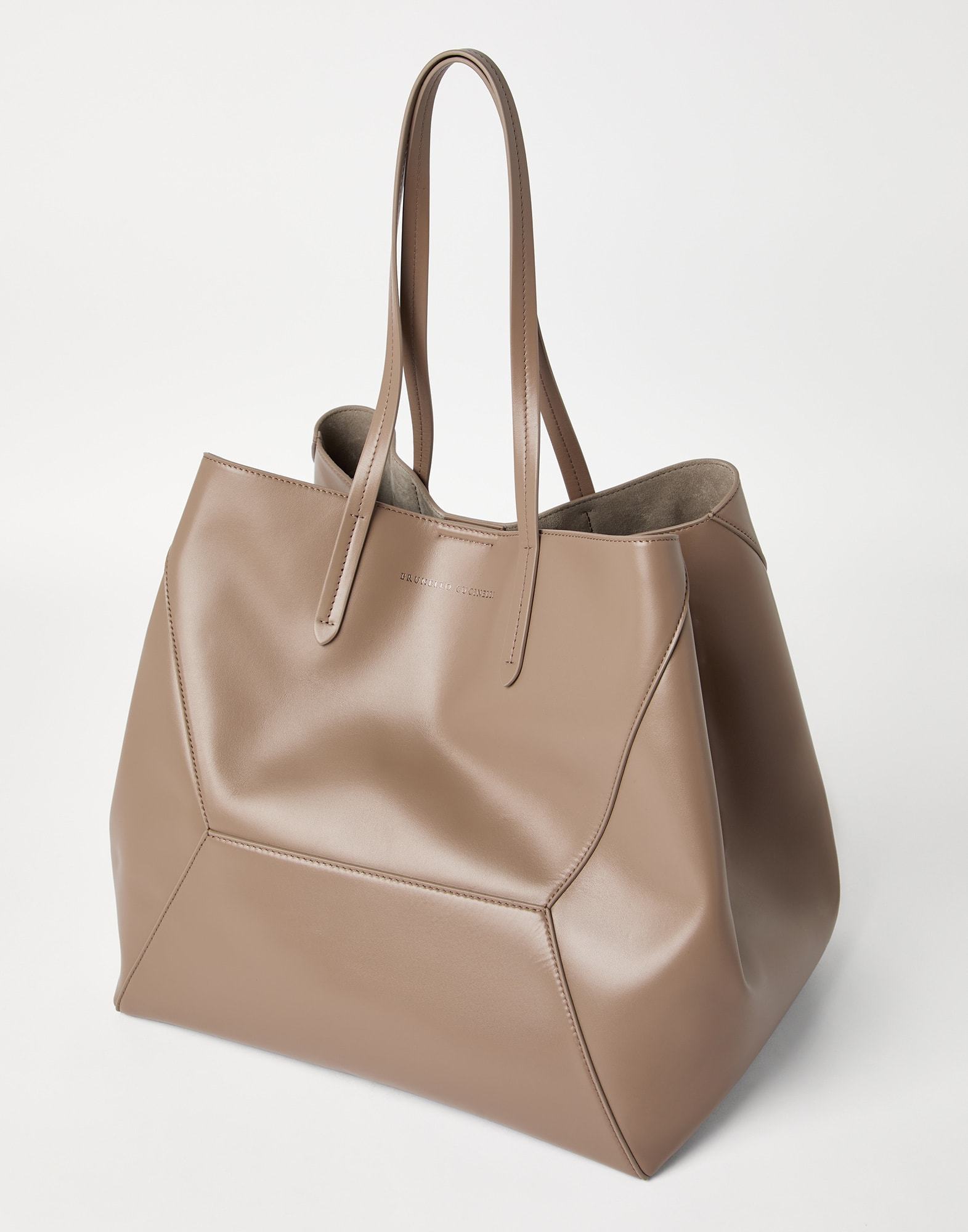 Brunello Cucinelli Bc Duo Calfskin Tote Bag In Brown