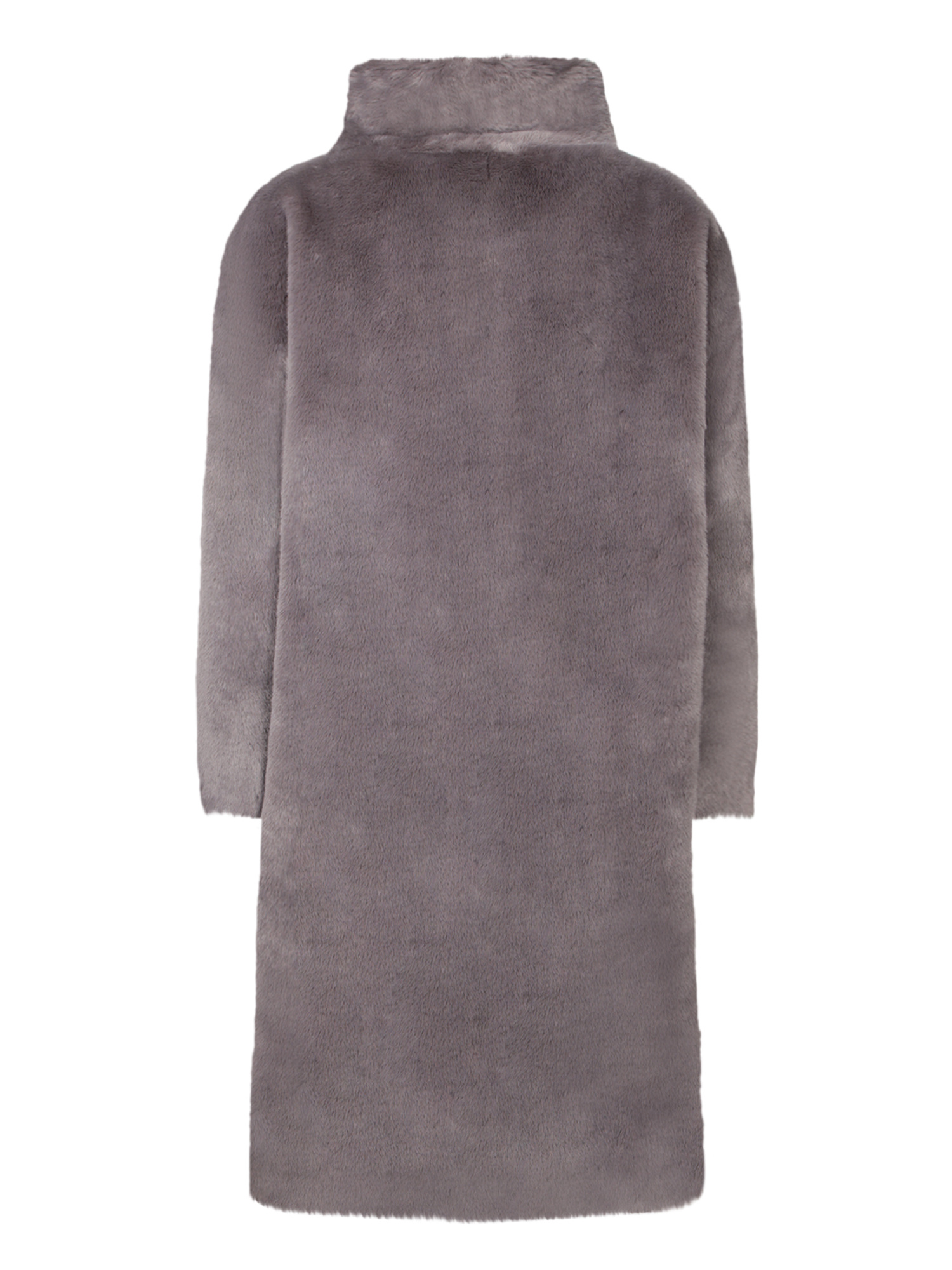 Herno Long Sleeved High-neck Coat In Gray