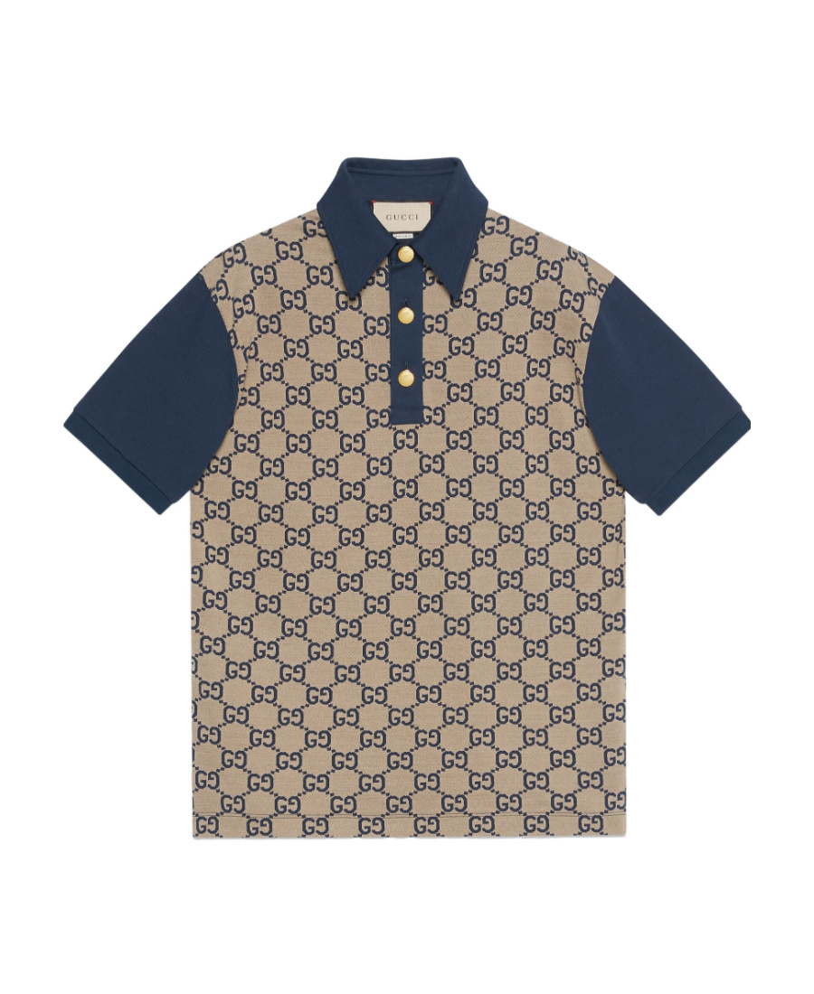 Gucci Gg Polo Shirt In Nude