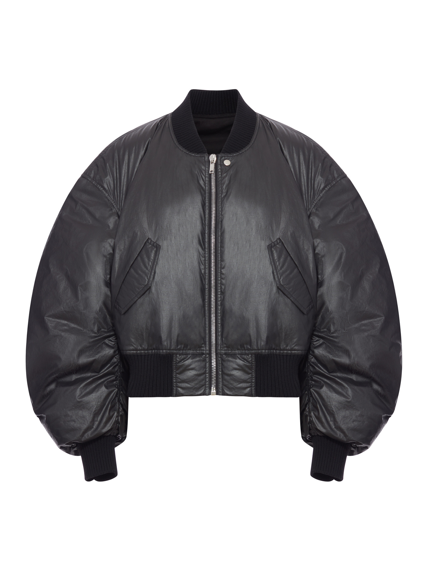 Rick Owens Long-sleeved Cotton Jacket In Black