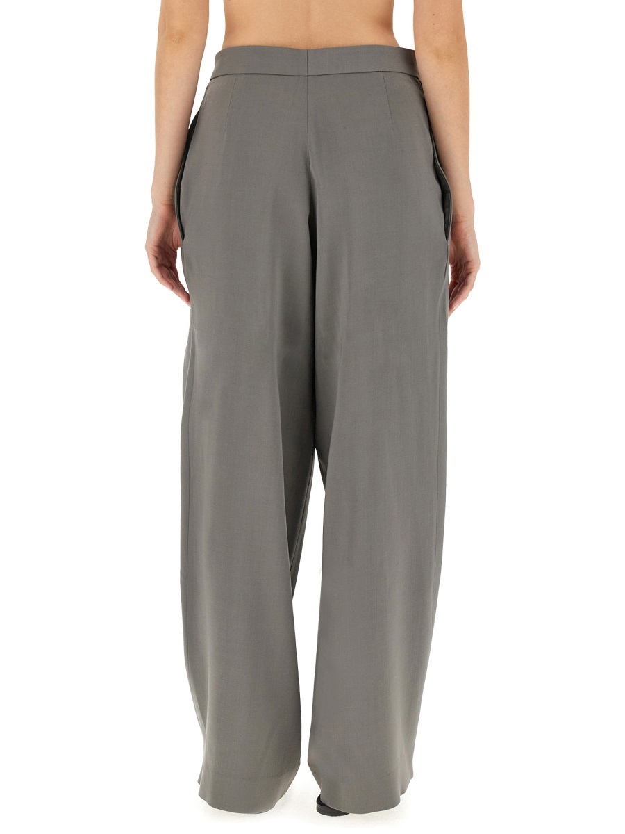 Ami Alexandre Mattiussi Trousers With Panels Mineral Grey In Gray