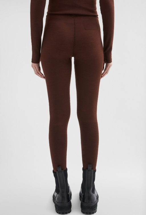 Jil Sander Logo-print Leggings In Brown