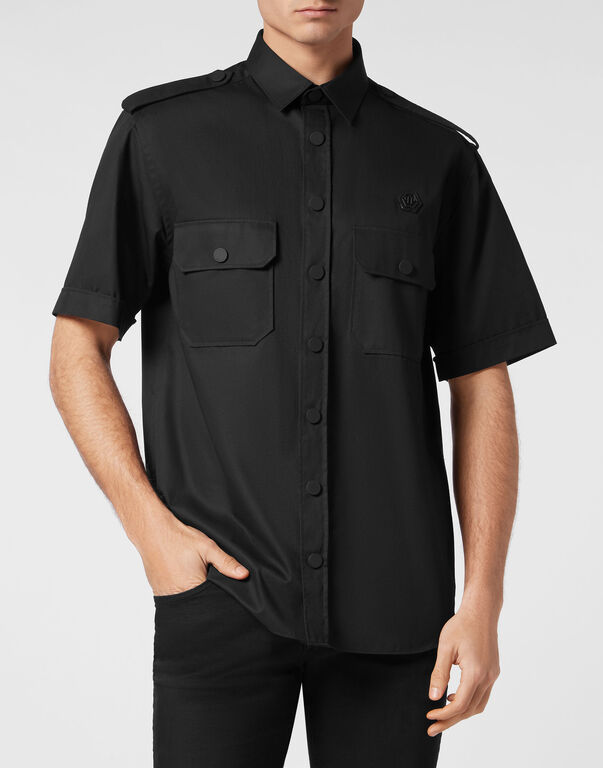 Philipp Plein A Short Sleeved Shirt In Black