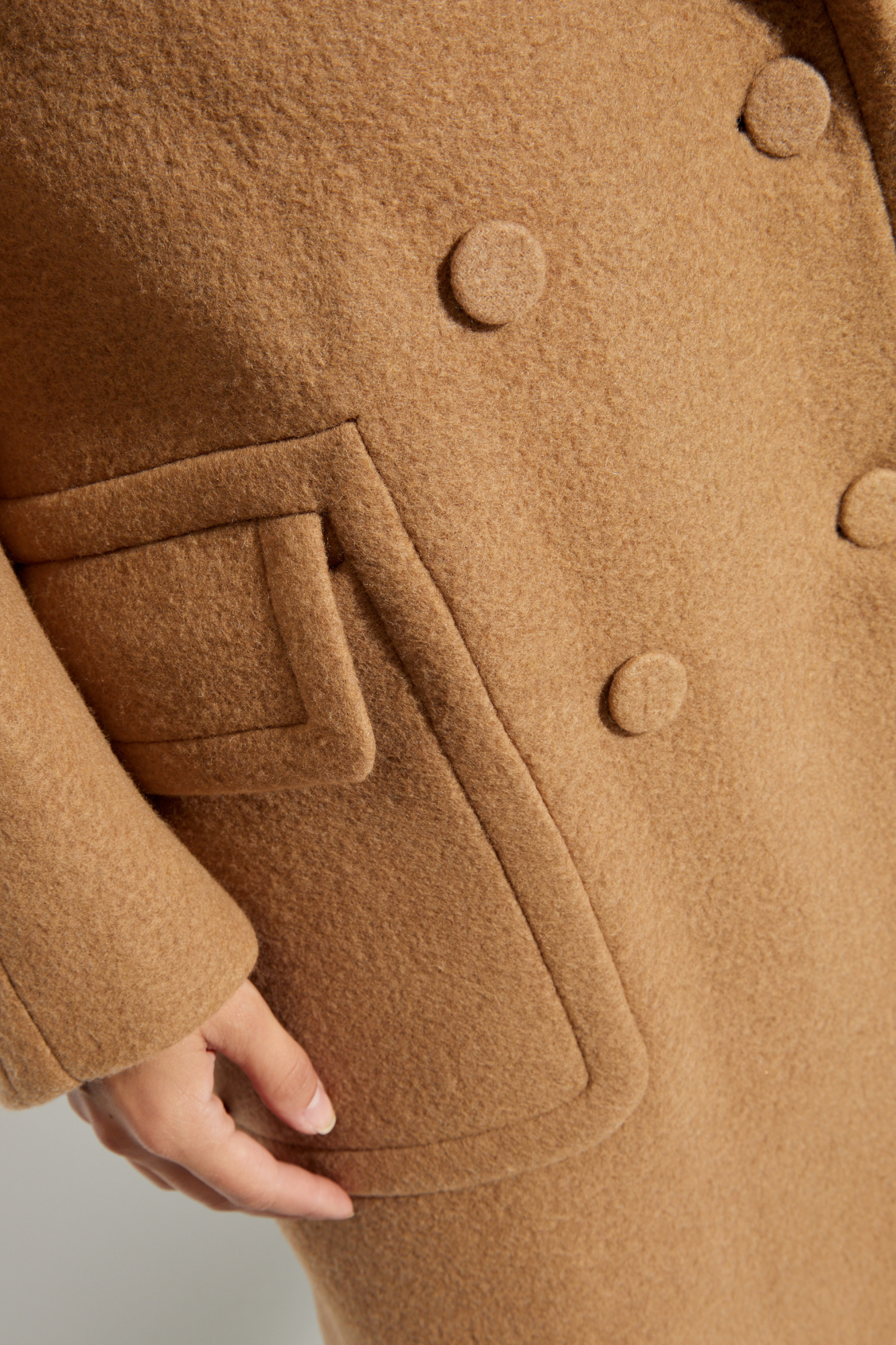 Shop Dries Van Noten Double Breasted Coat In Nude