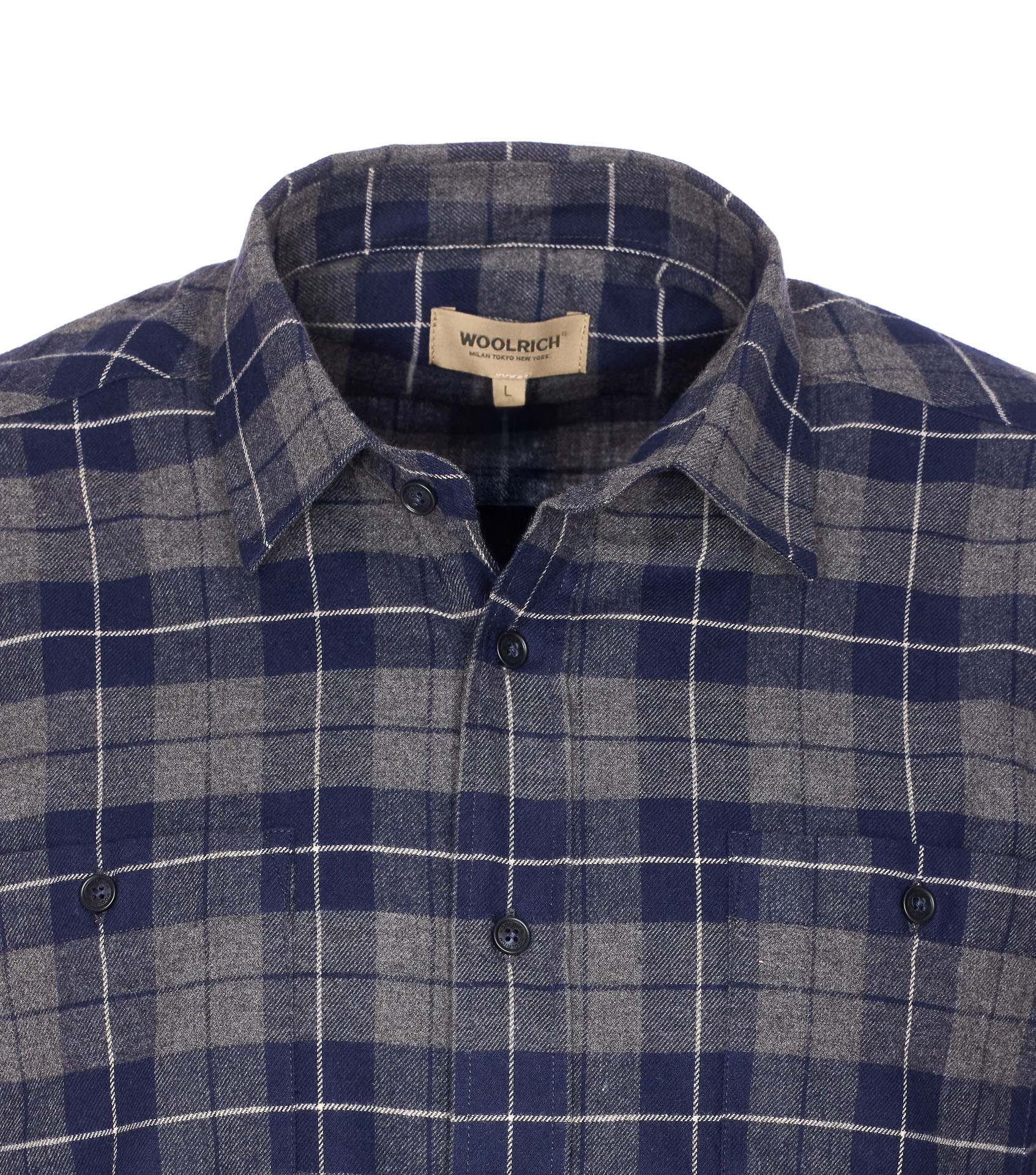 Woolrich Long Sleeve Check Pattern Button-down Shirt In Multi