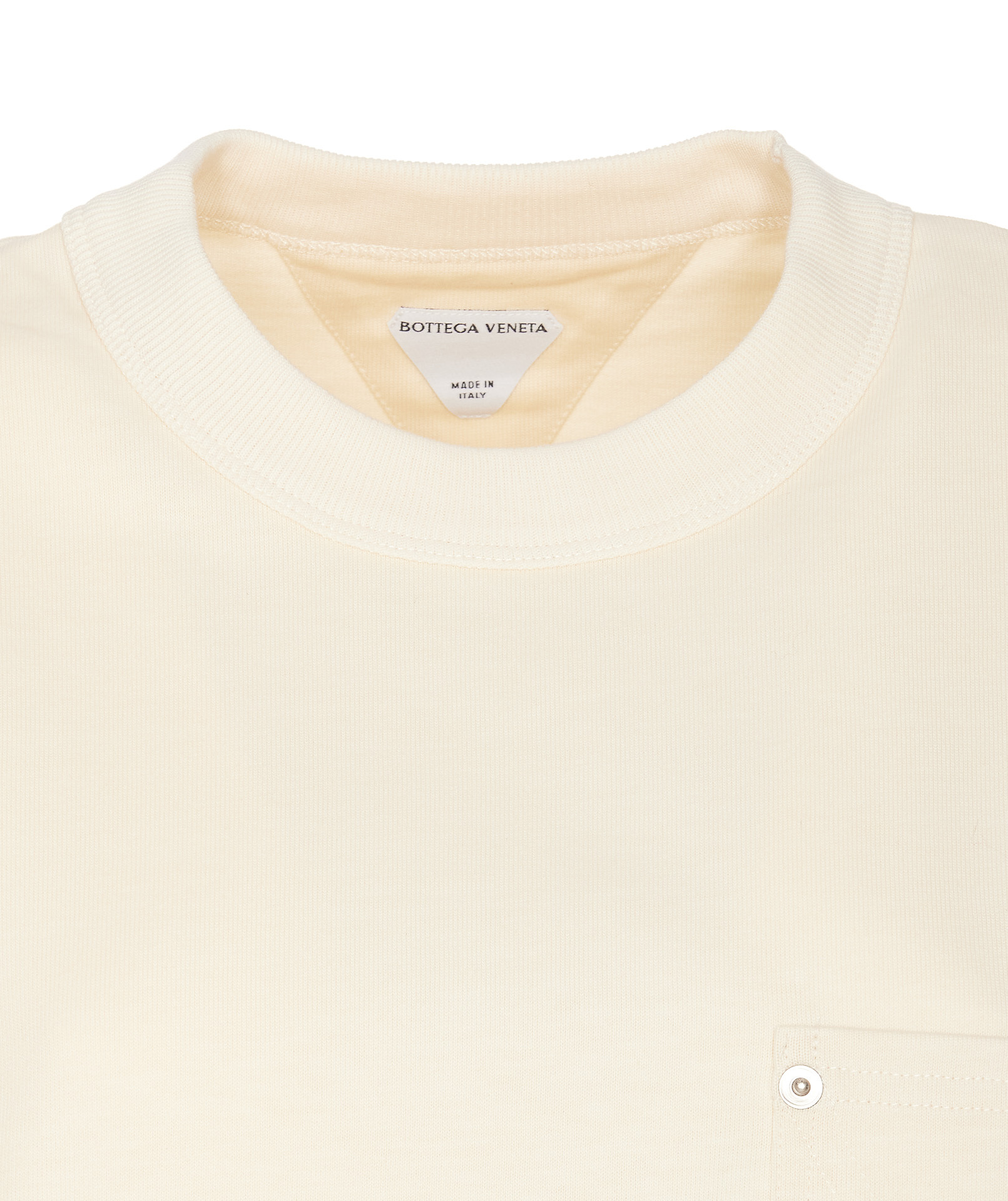 Bottega Veneta White Short-sleeved Crop T-shirt With Heart