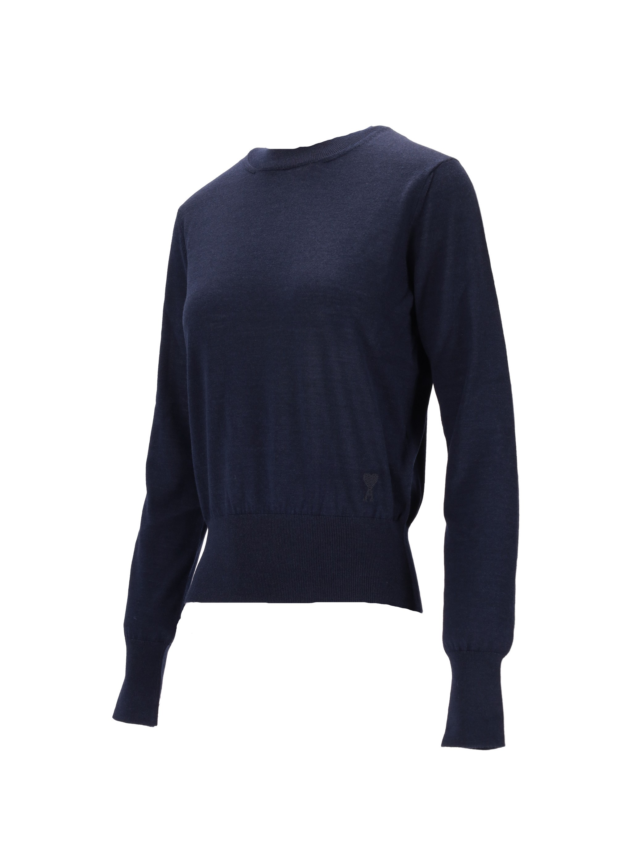 Ami Alexandre Mattiussi Pull Col Rond Ami Paris De Coeur Ton Sur Ton