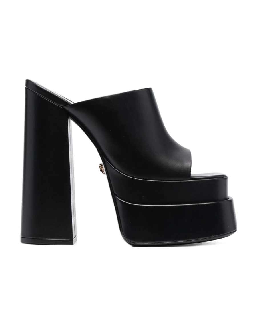 Versace Black Aevitas Platform Mules In Black