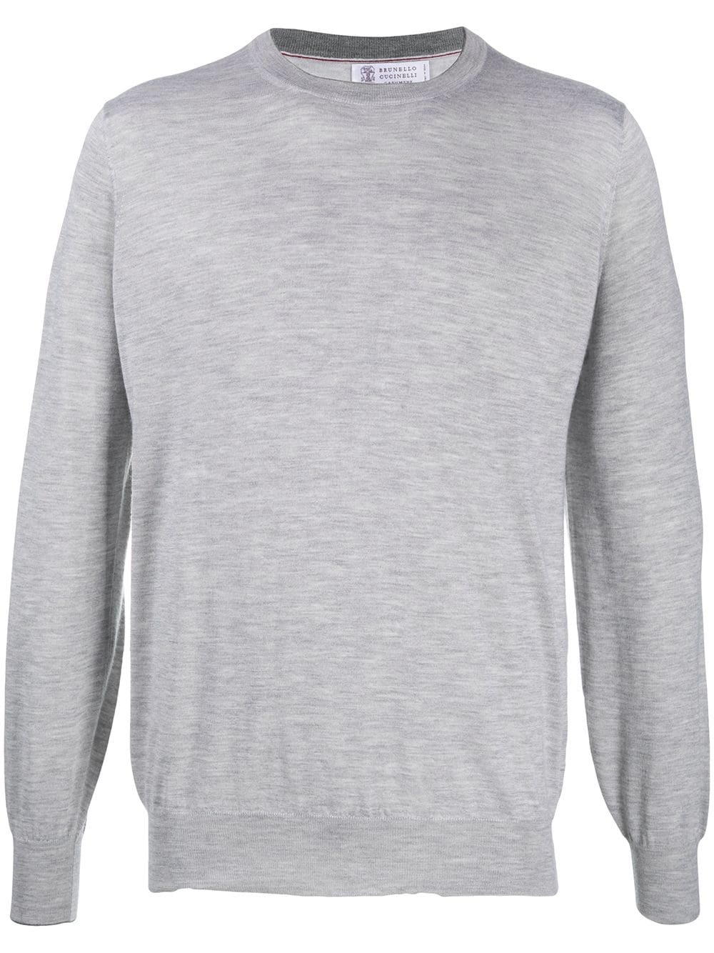 Brunello Cucinelli Round Neck Sweater In Gray