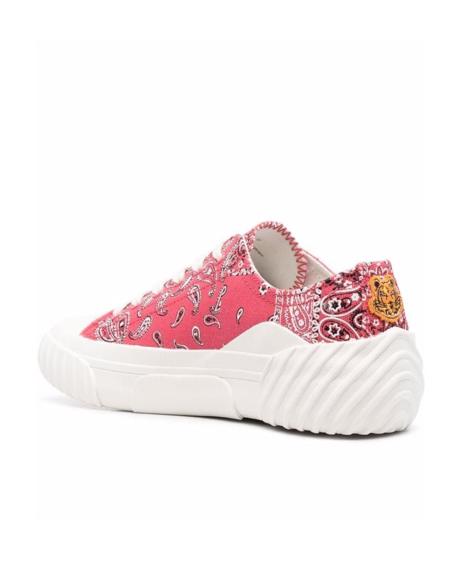 Kenzo Tiger-crest Low-top Sneakers In Pink