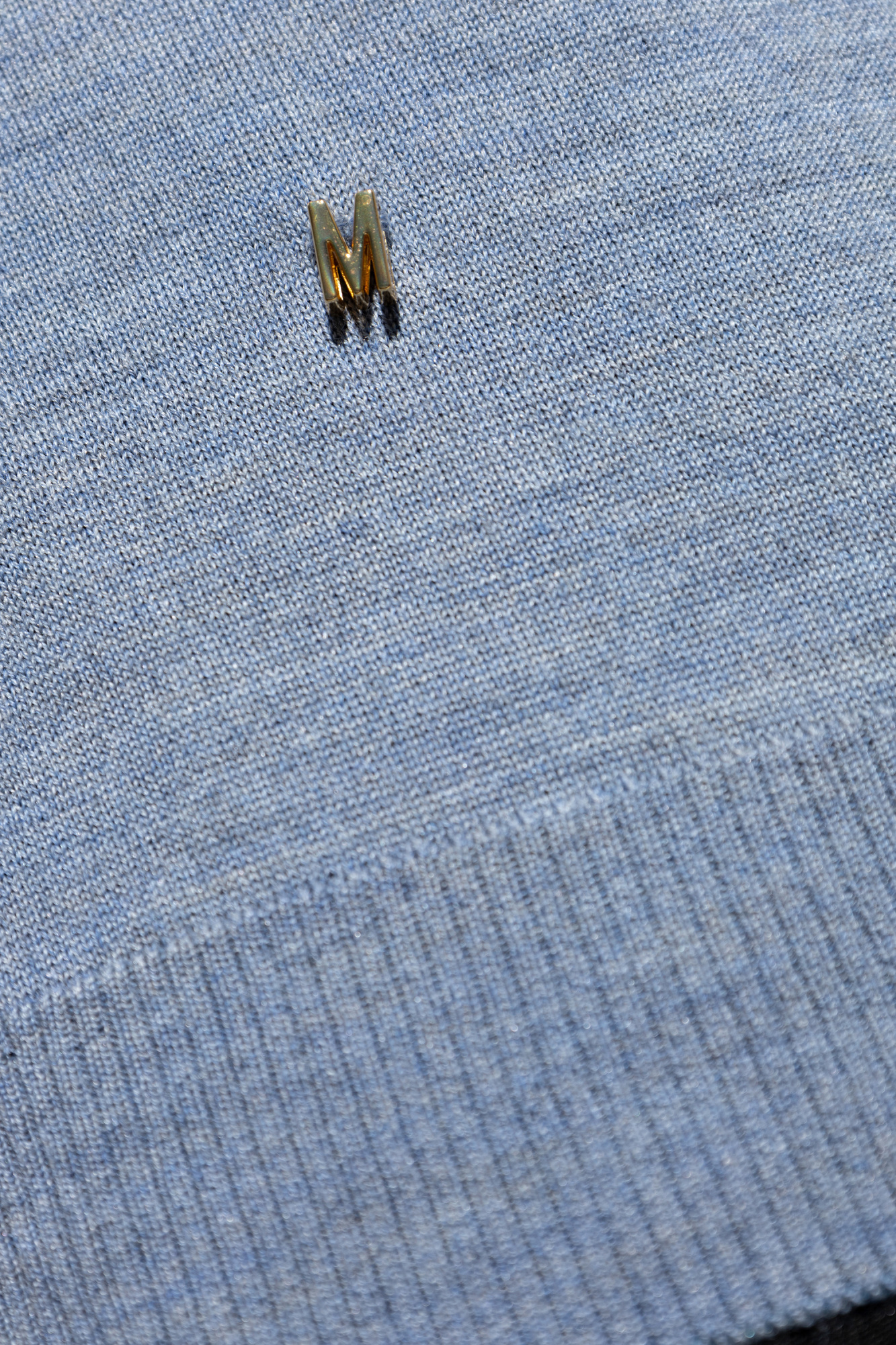 Moschino Wool And Silk Sweater Golden M In Blue