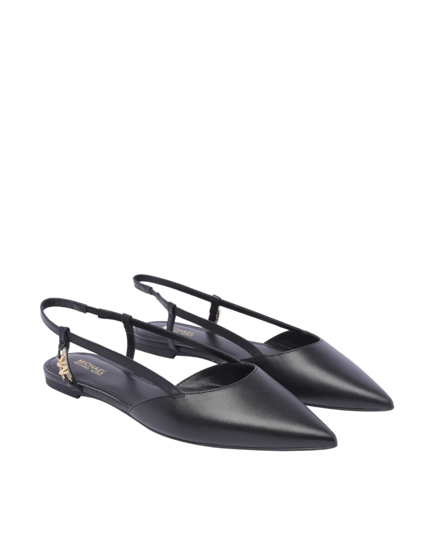 Michael Michael Kors Logo-plaque Leather Pumps In Black