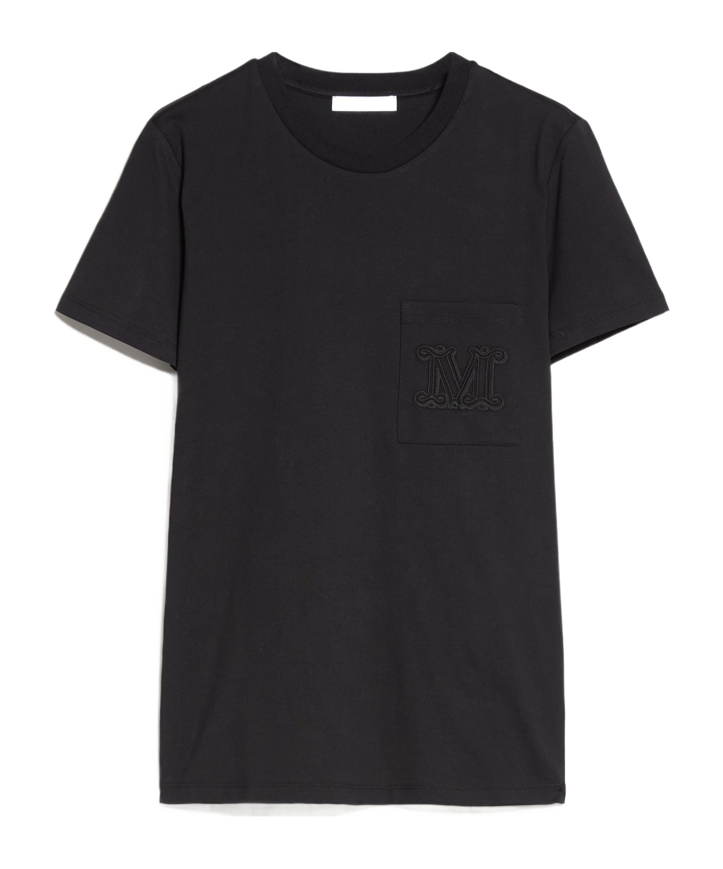 Max Mara Papaia Logo Cotton T-shirt In Black