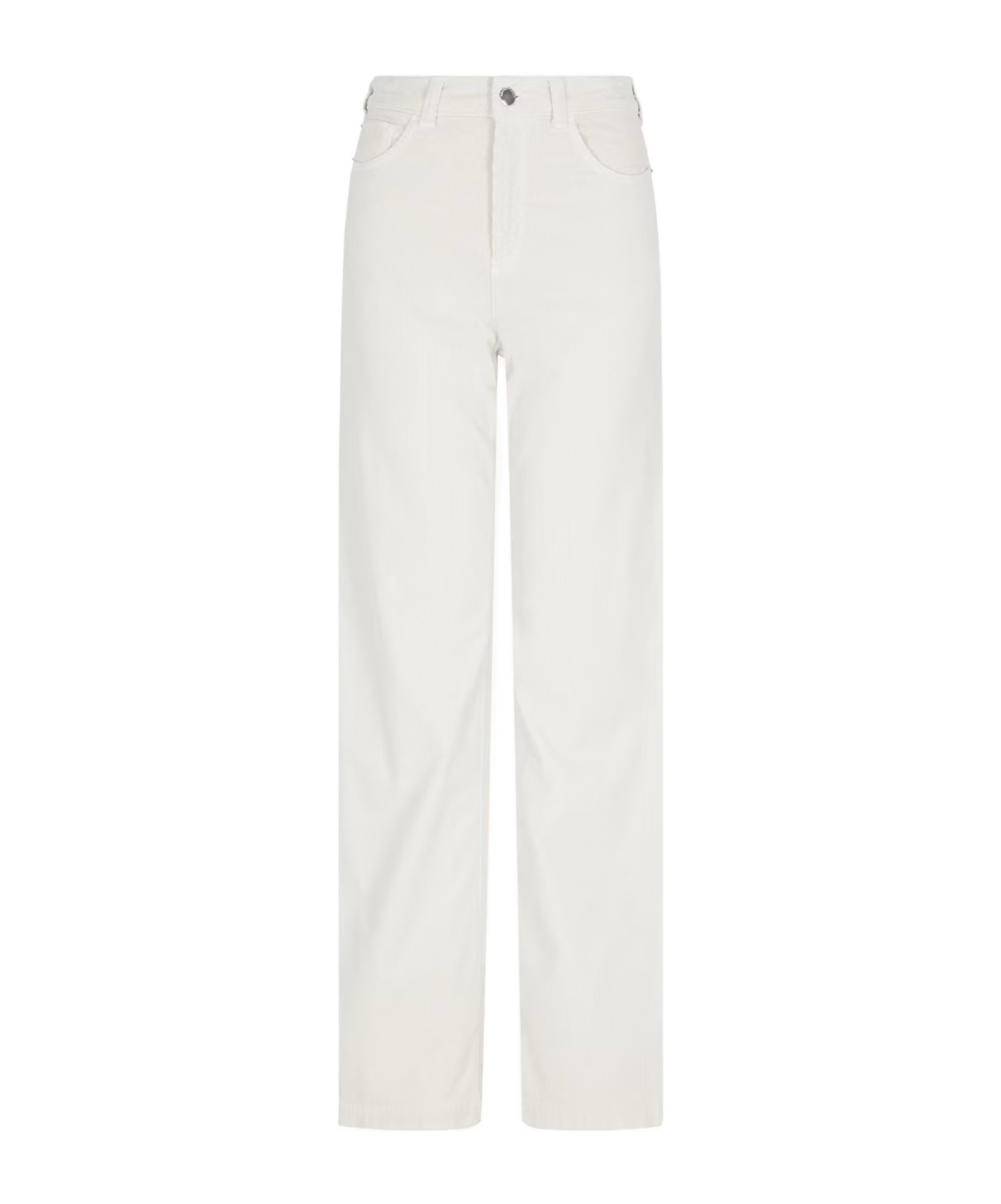 Emporio Armani Mid-rise Wide-leg Denim Jeans With Belt Loops In White