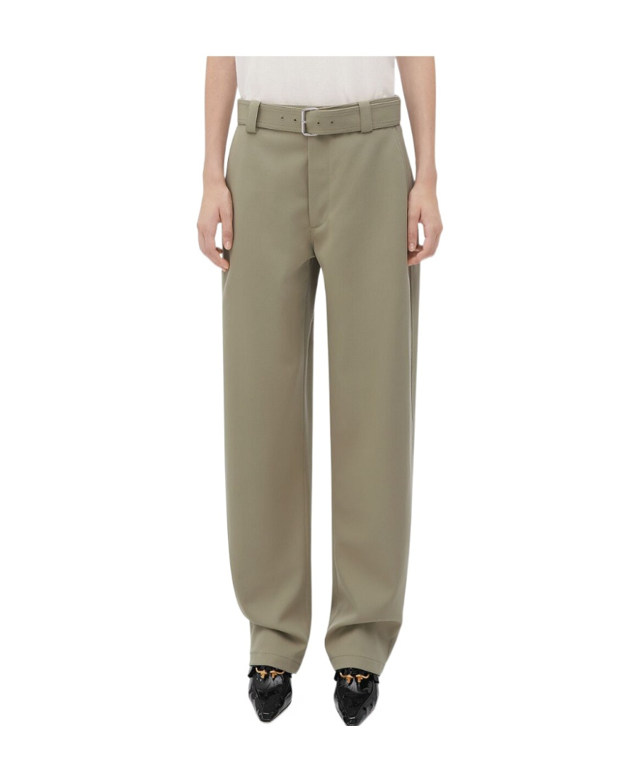 Bottega Veneta Logo Tapered Trousers Leg Trousers In Gray