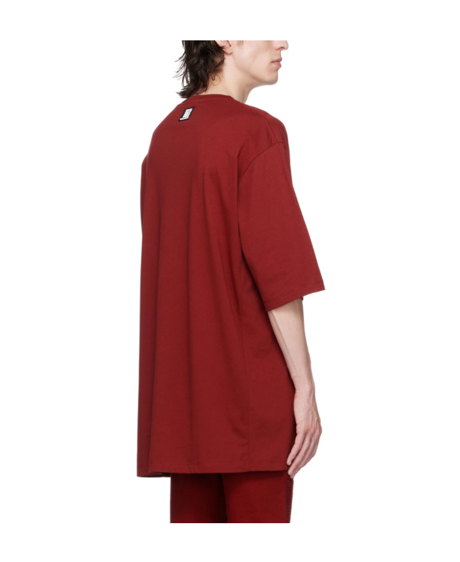 Balmain T-shirt With Round Neck And Short Sleeves In Red
