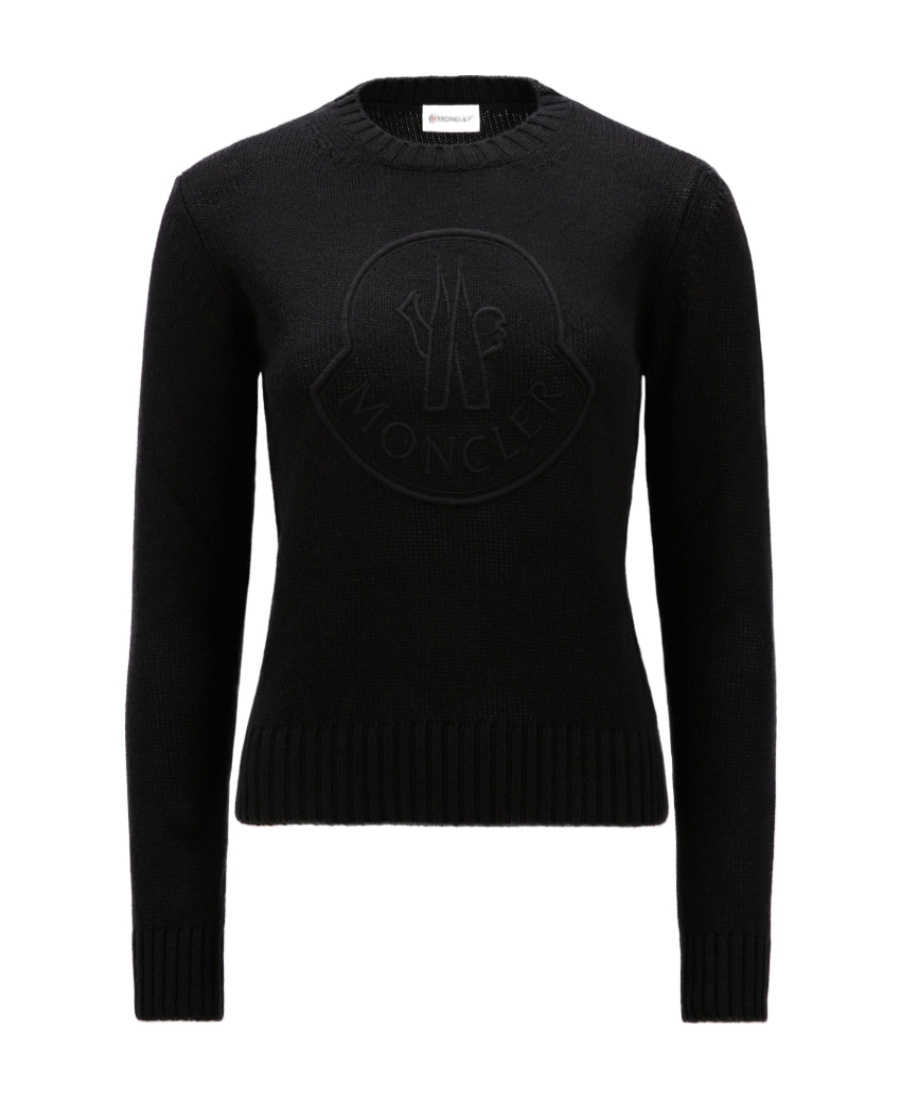 Moncler Wool And Cashmere Jumper In Black