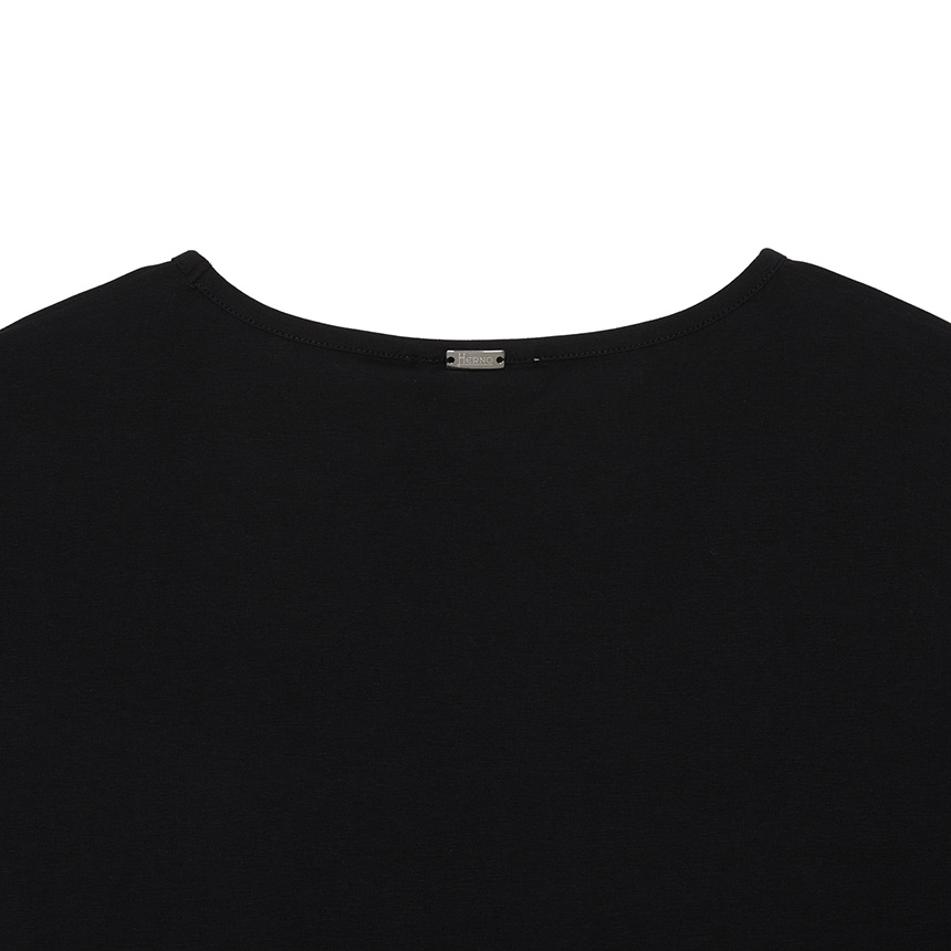 Herno Round Neck Short Sleeve T-shirt In Black