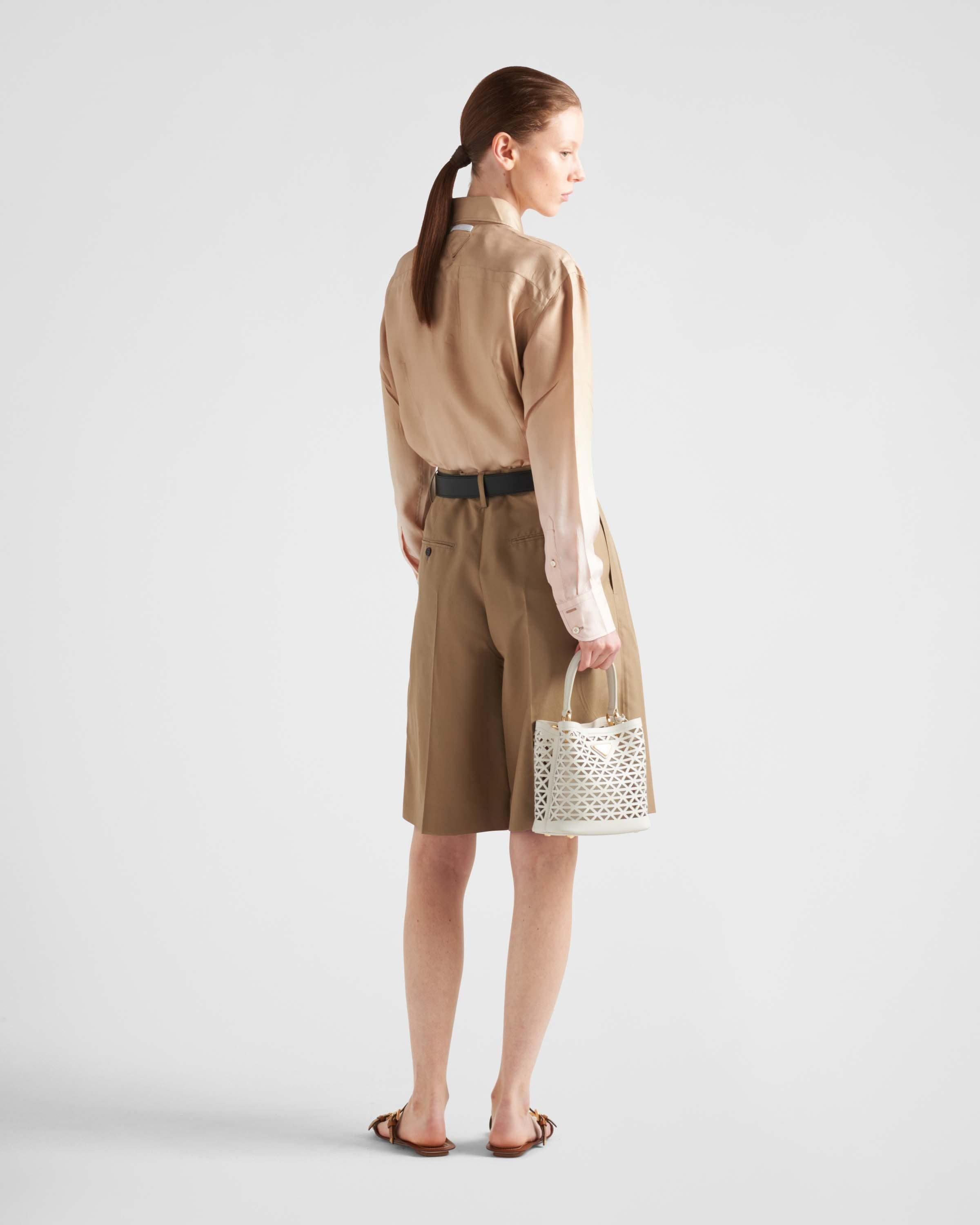 Prada Bedrucktes Hemd Aus Twill Mit Farbverlauf In Brown