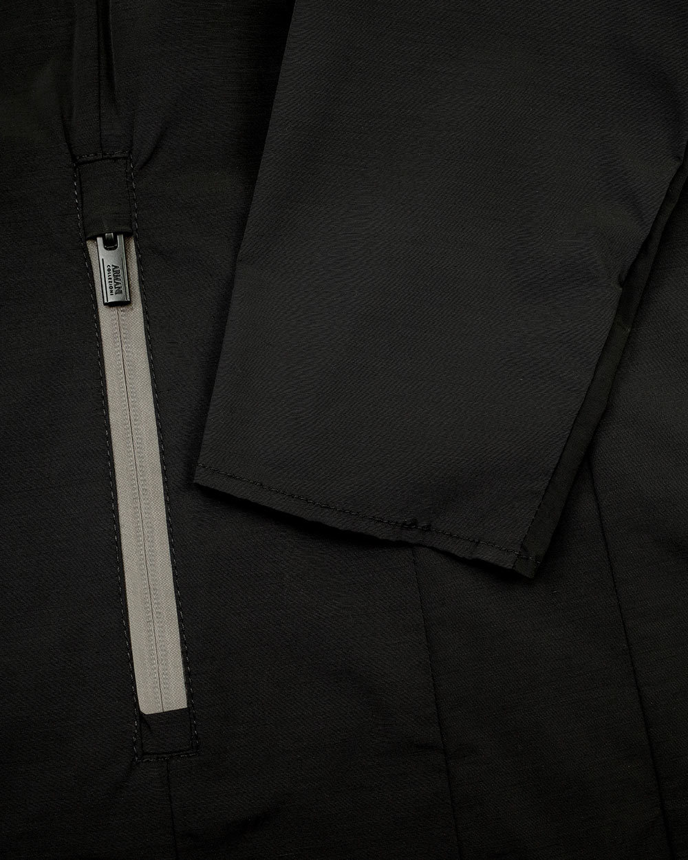 Armani Collezioni Loose Version Logo Casual Jacket In Black