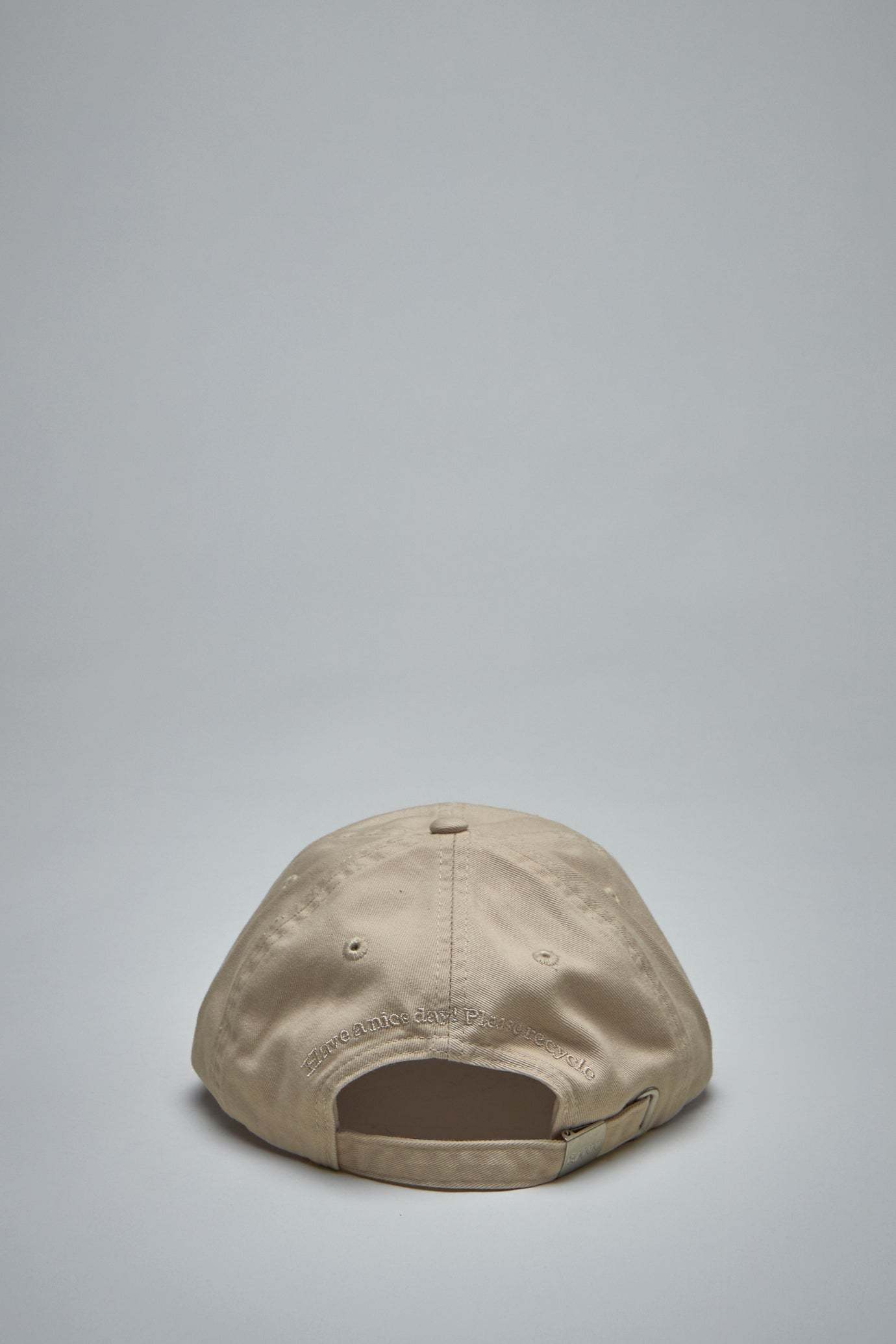 Shop Ganni Off-white Canvas Cap