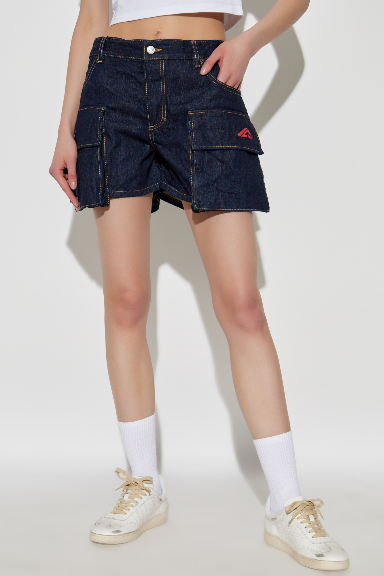 Dsquared2 Denim Shorts With Belt Loops