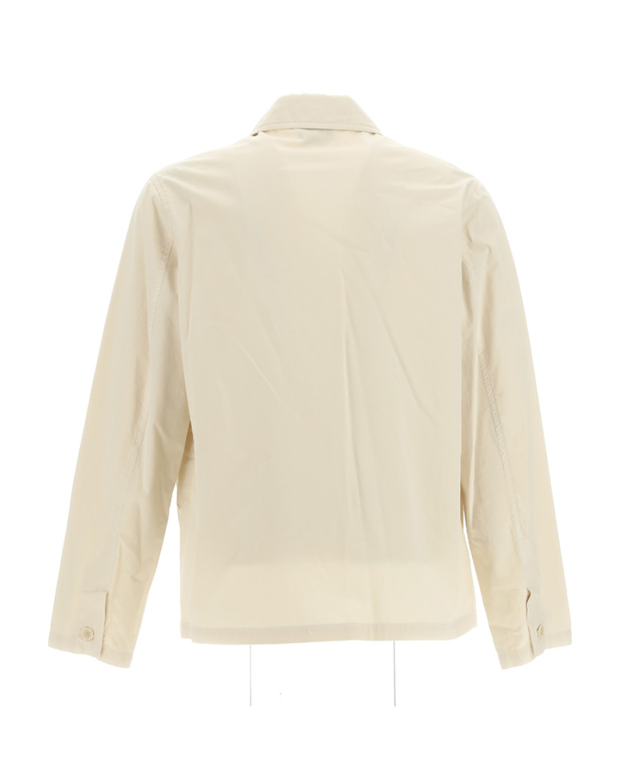 Apc Single-breasted Cotton Shirt Jacket In Nude