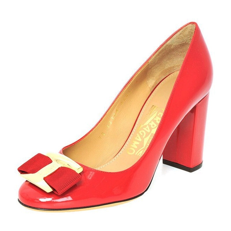 Ferragamo Bow-tie High Heels In Red