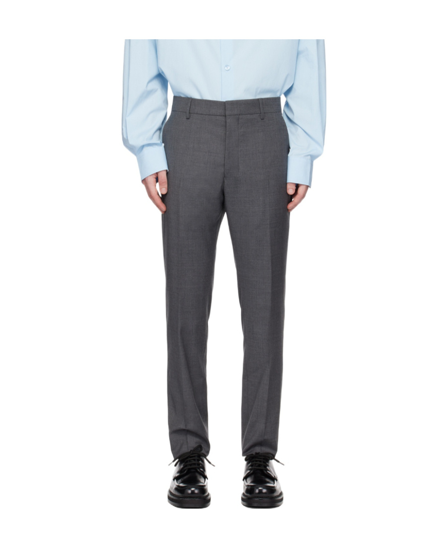 Ami Alexandre Mattiussi Straight-leg Logo Logo Casual Pants In Black