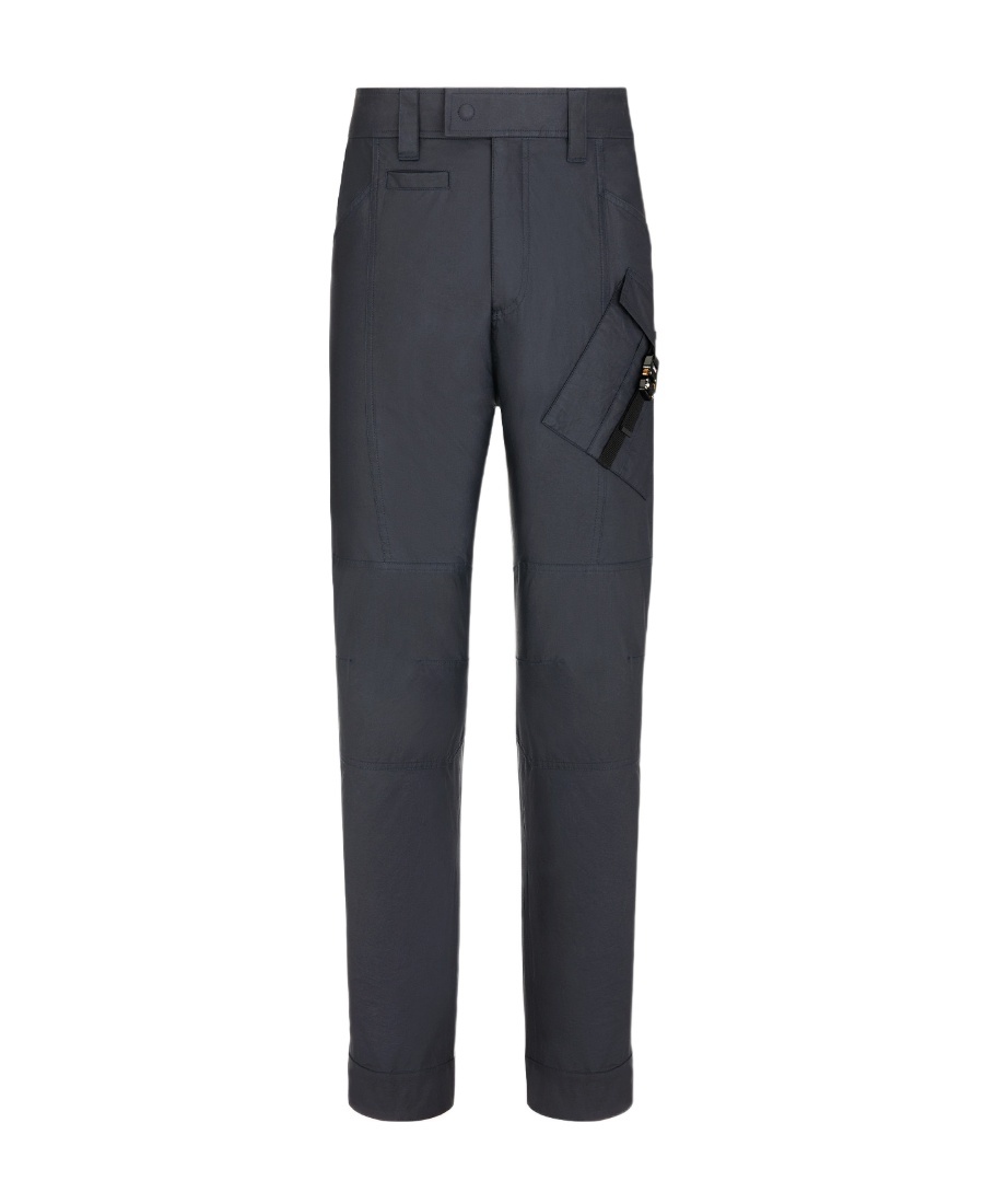 Dior Navy Blue Logo Logo Tooling Casual Pants In Black