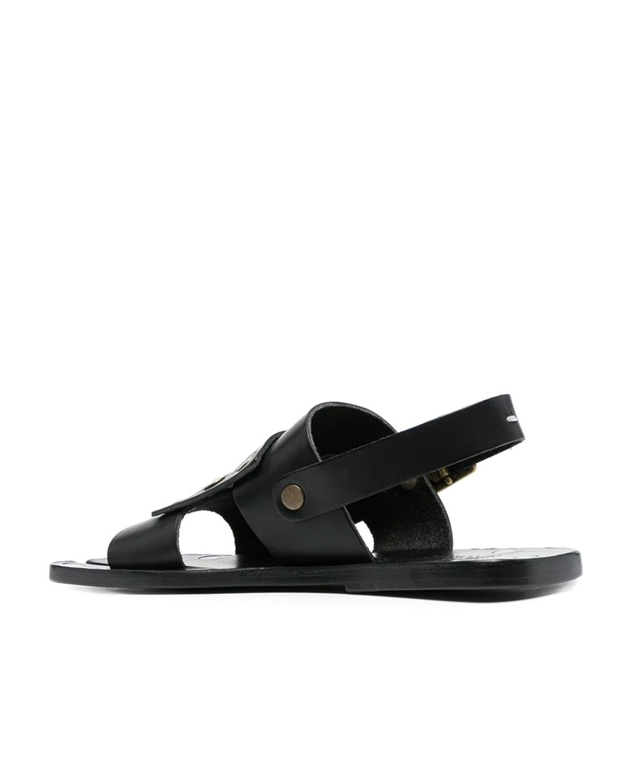 Shop Maison Margiela Tabi Gladiator Sandals In Black
