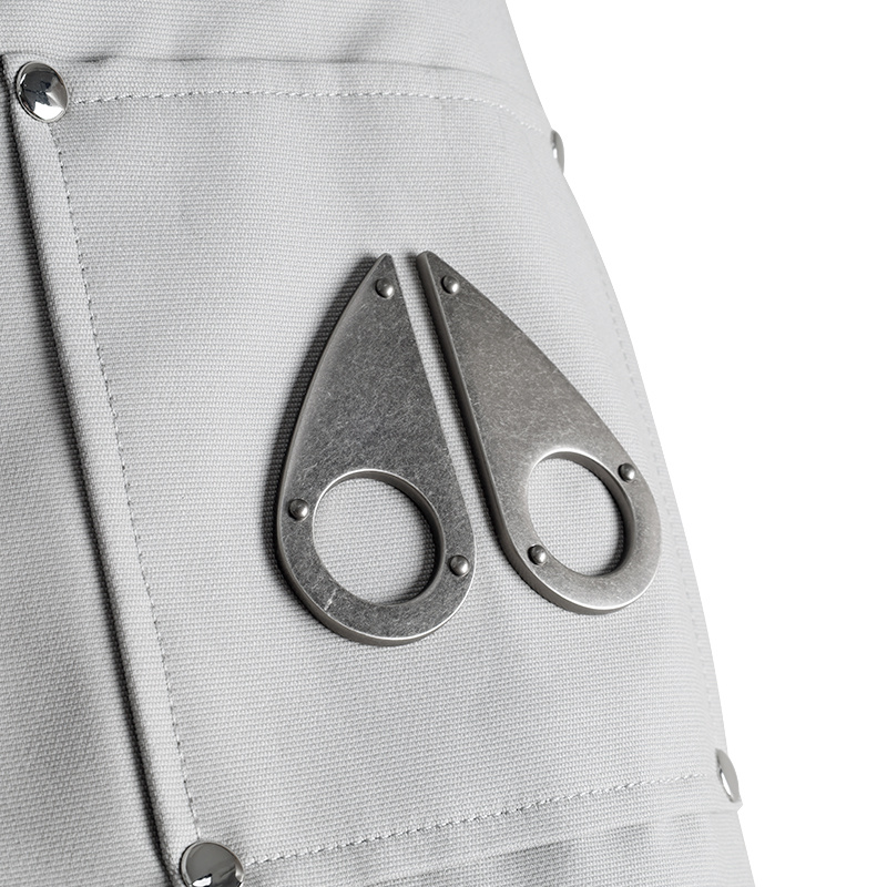 Moose Knuckles Biencourt Padded Bomber Jacket In Gray