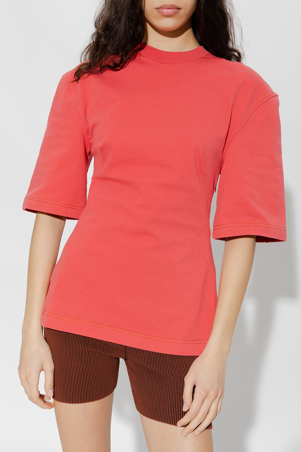 Jacquemus Crew-neck Cotton T-shirt In Red