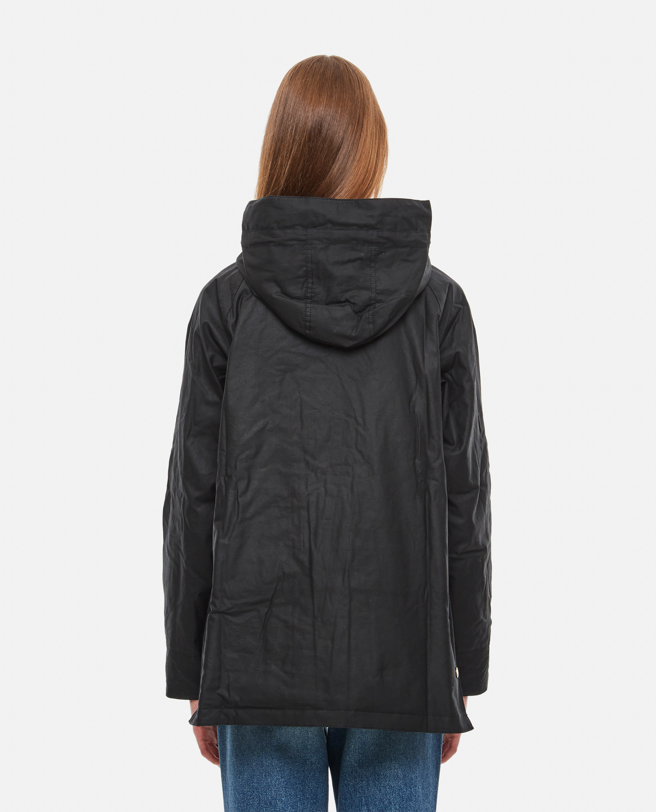 Barbour Press-stud Hooded Jacket In Black