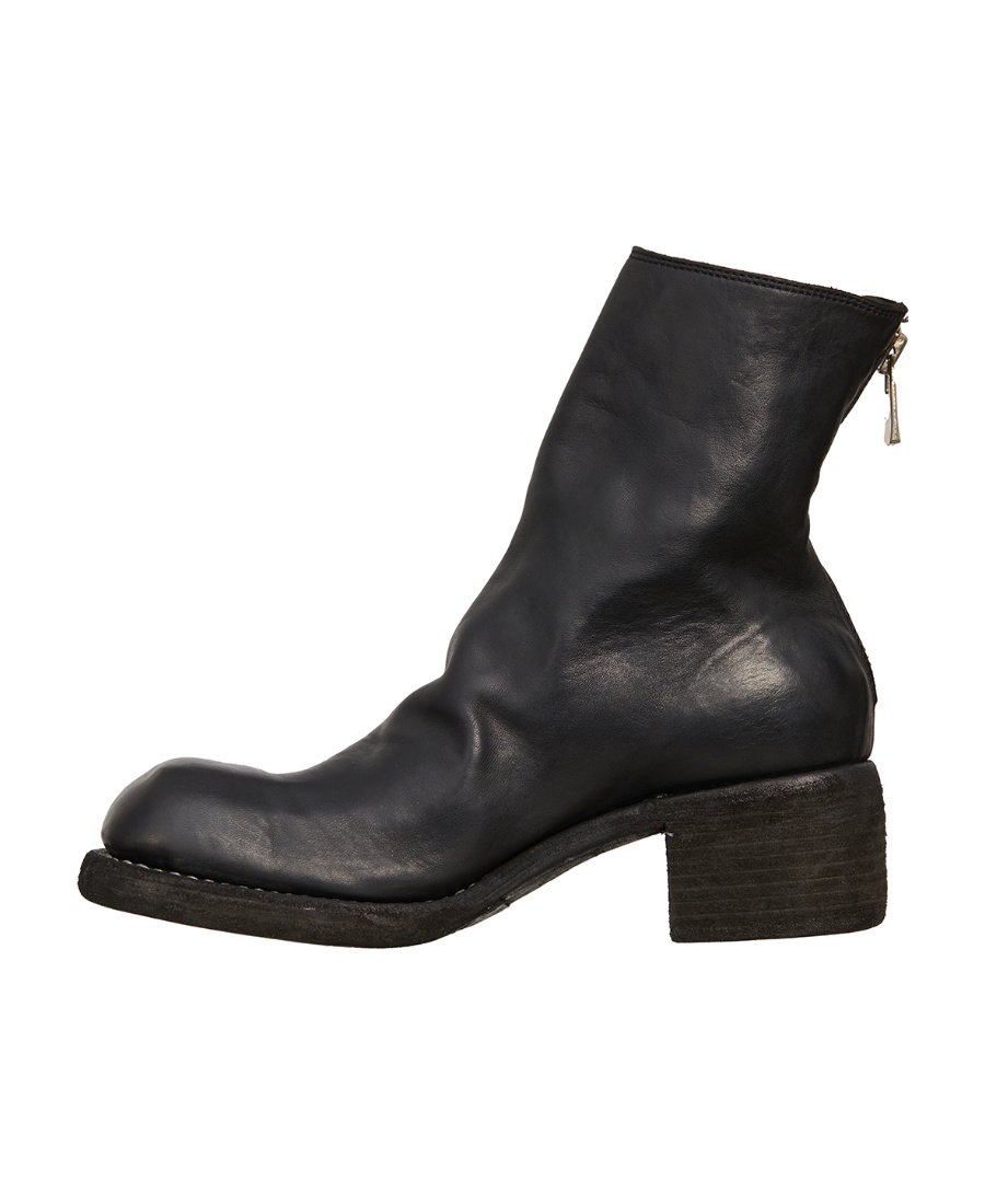 Guidi Back-zip Short Boots In Black
