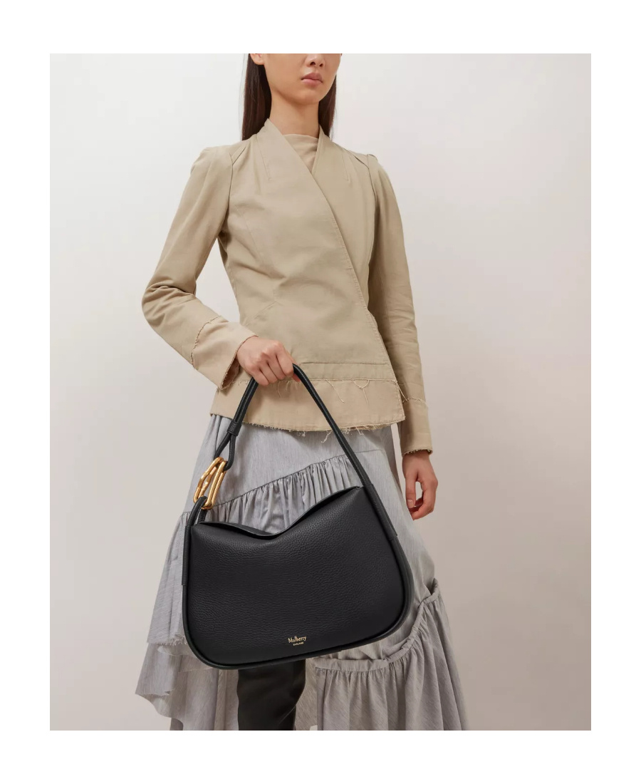 Mulberry Link Drummed Satchel In Black