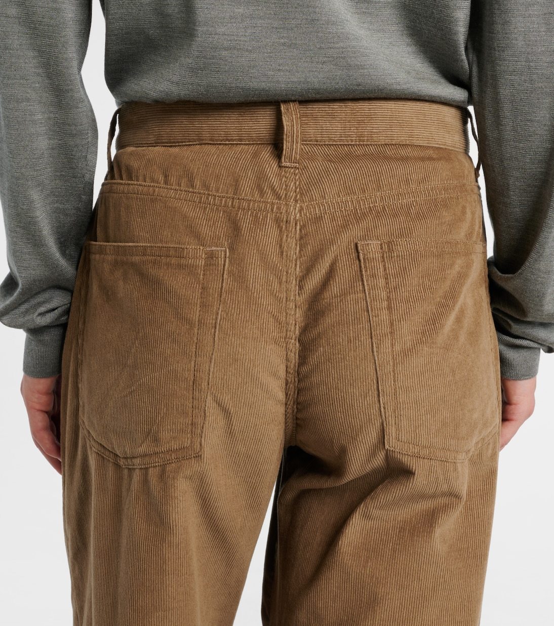 The Row Eglitta Corduroy Straight Leg Pants In Brown