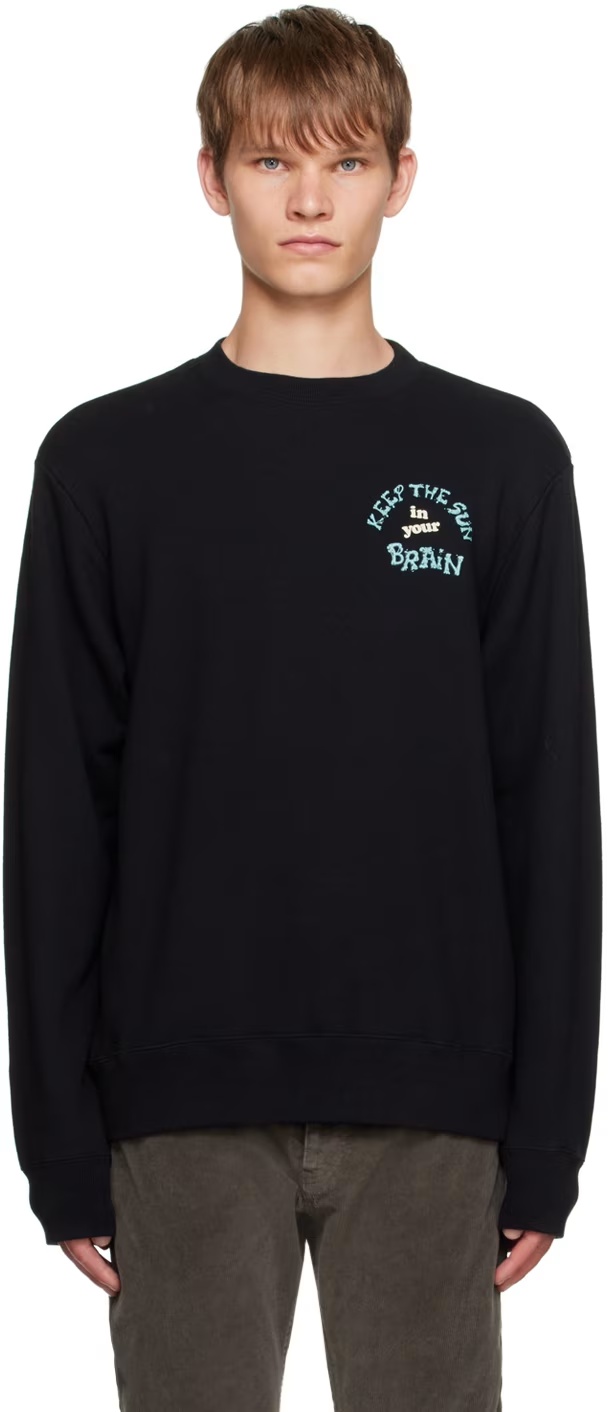 Undercover "sun Brain" Crew Neck Sweatshirt In Black