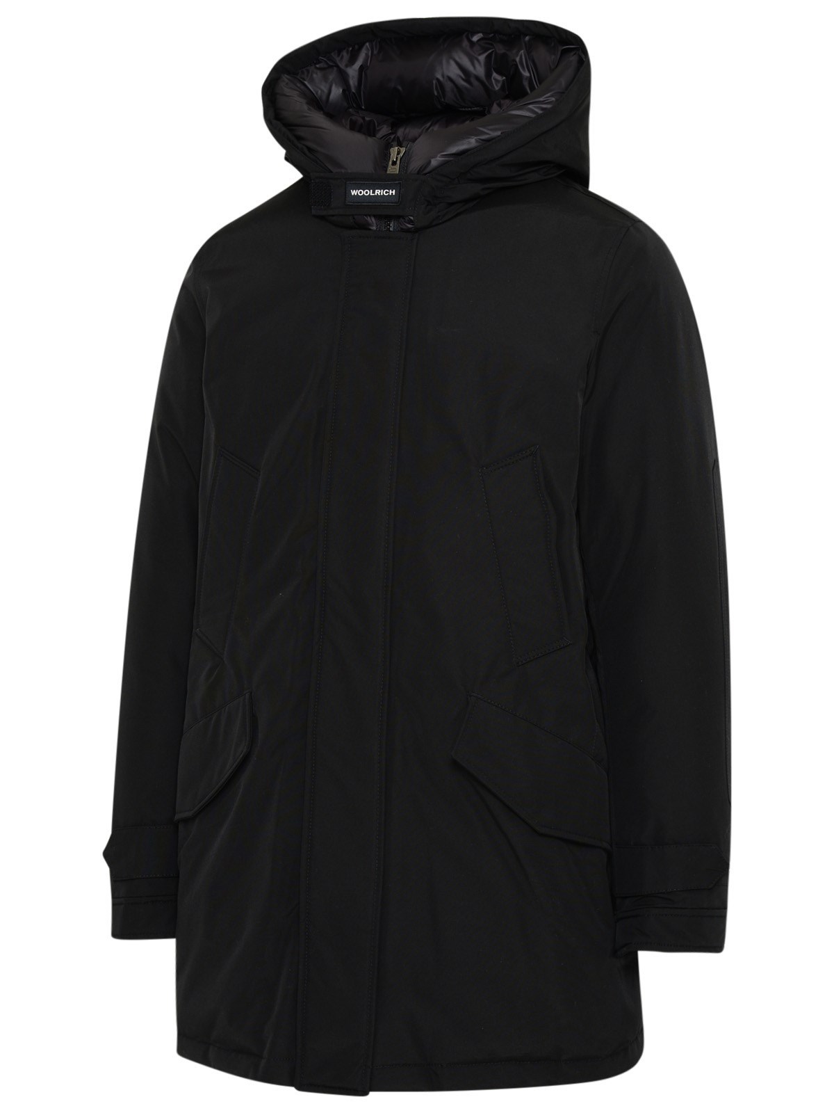 Woolrich Polar High Collar Parka In Black
