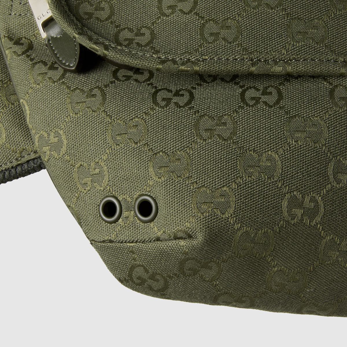Gucci Gg Canvas Large Belt Bag In Green