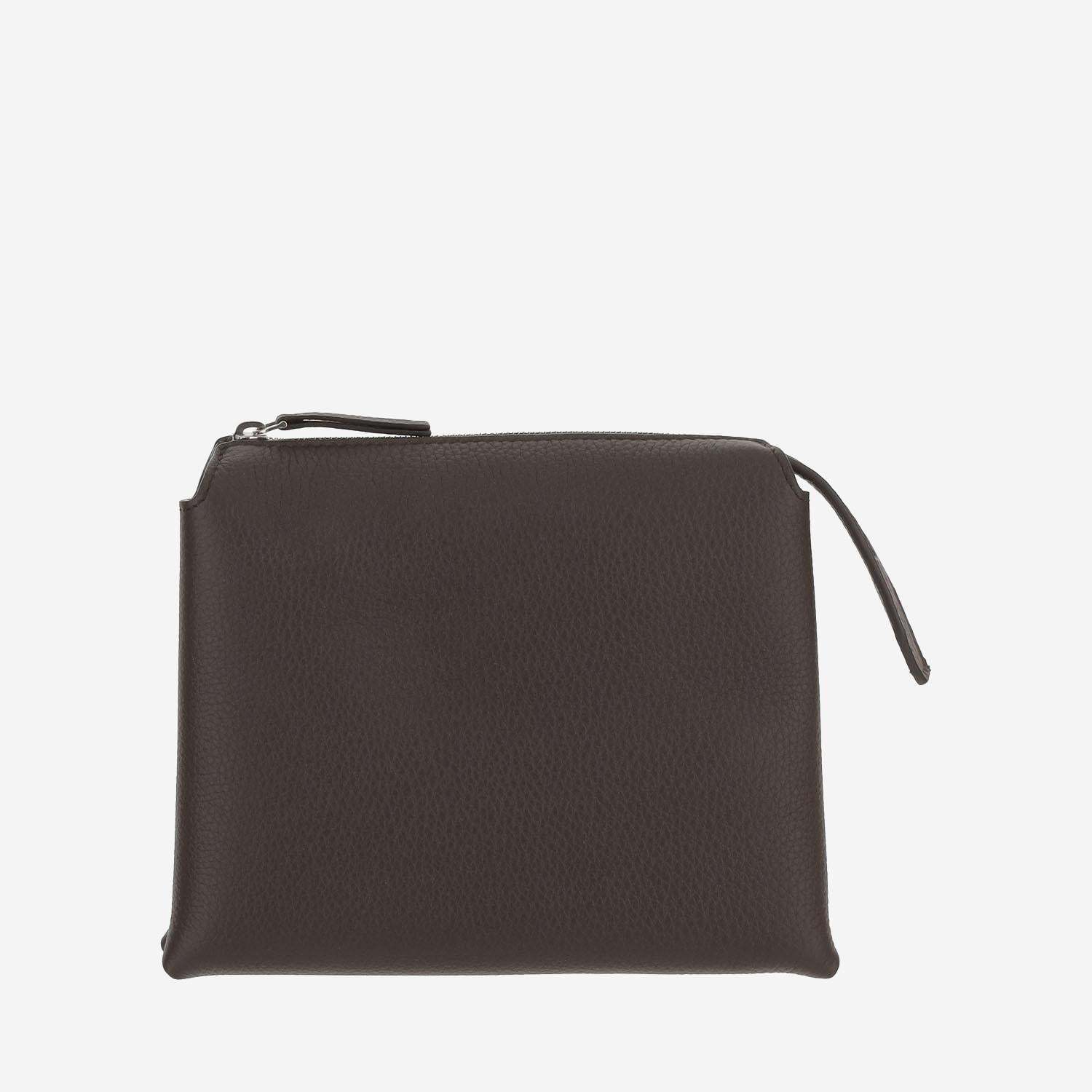 The Row Mini Zipper Clutch In Black