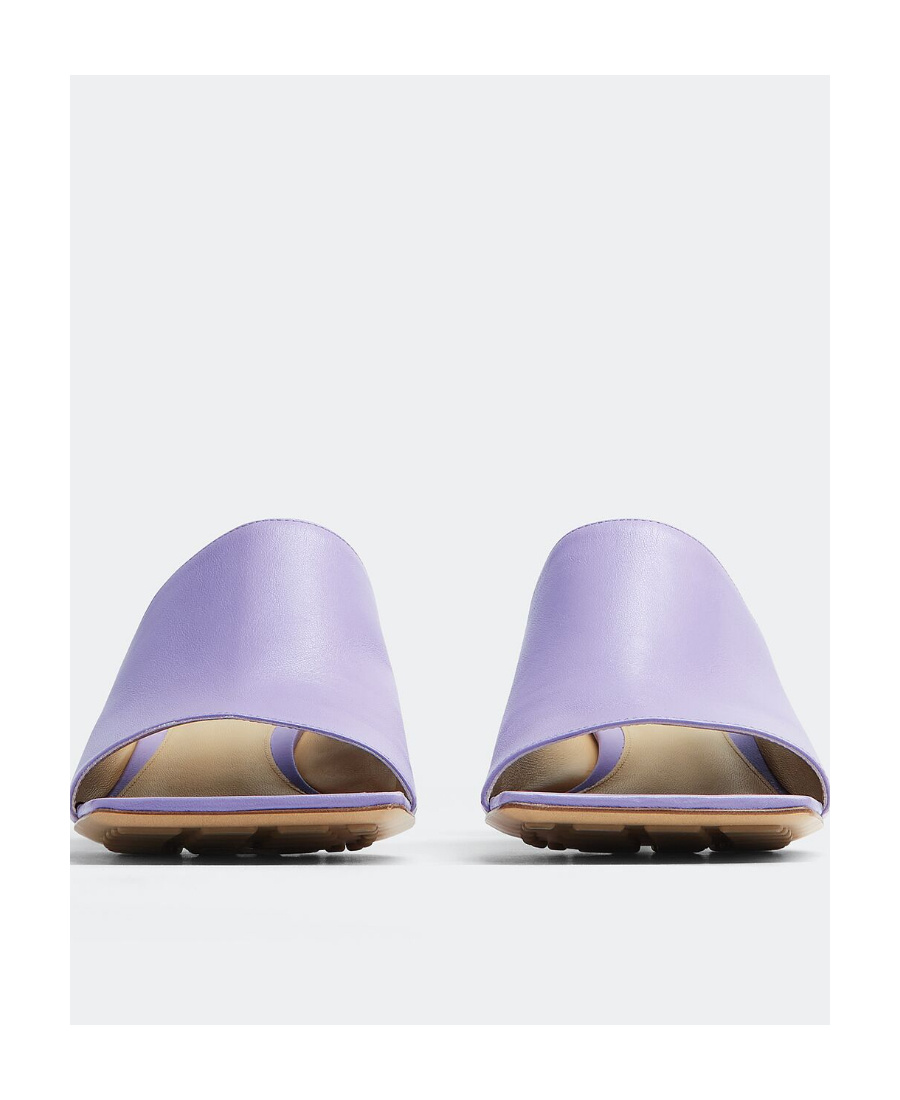 Bottega Veneta 40 Stretch Leather Mules In Smooth Leather In Purple