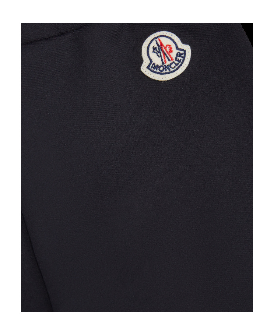 Moncler Logo-patch Elasticated Leggings In Black
