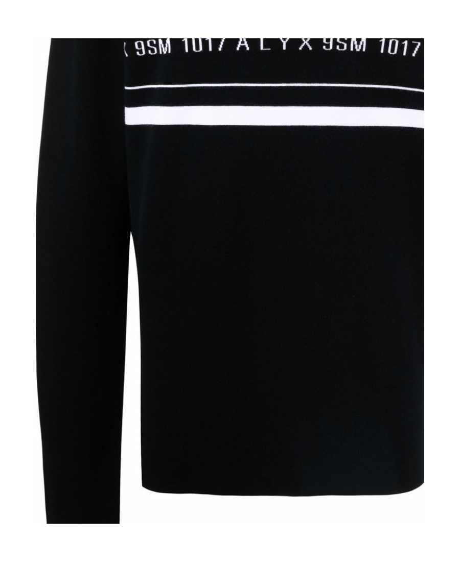 Alyx Contrast-logo Striped Jumper In Black