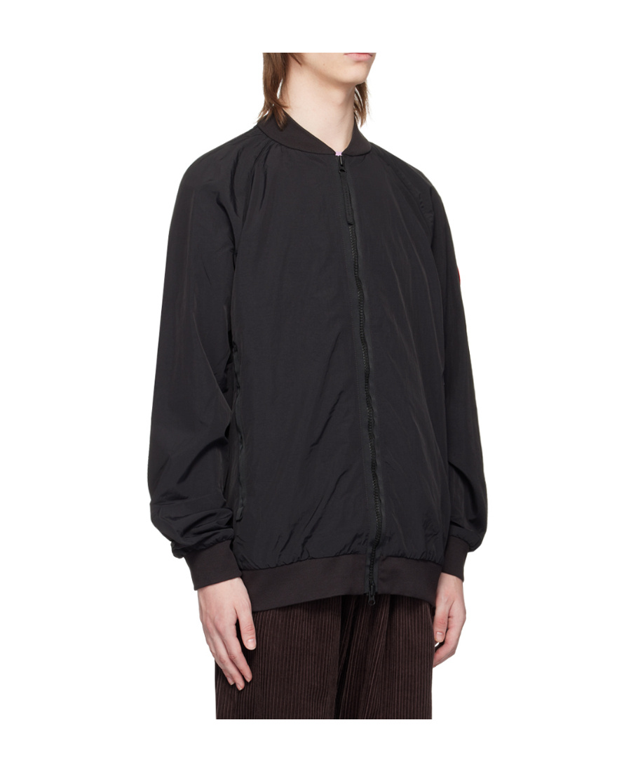 Canada Goose Logo Patch Bomber Jacket In Black