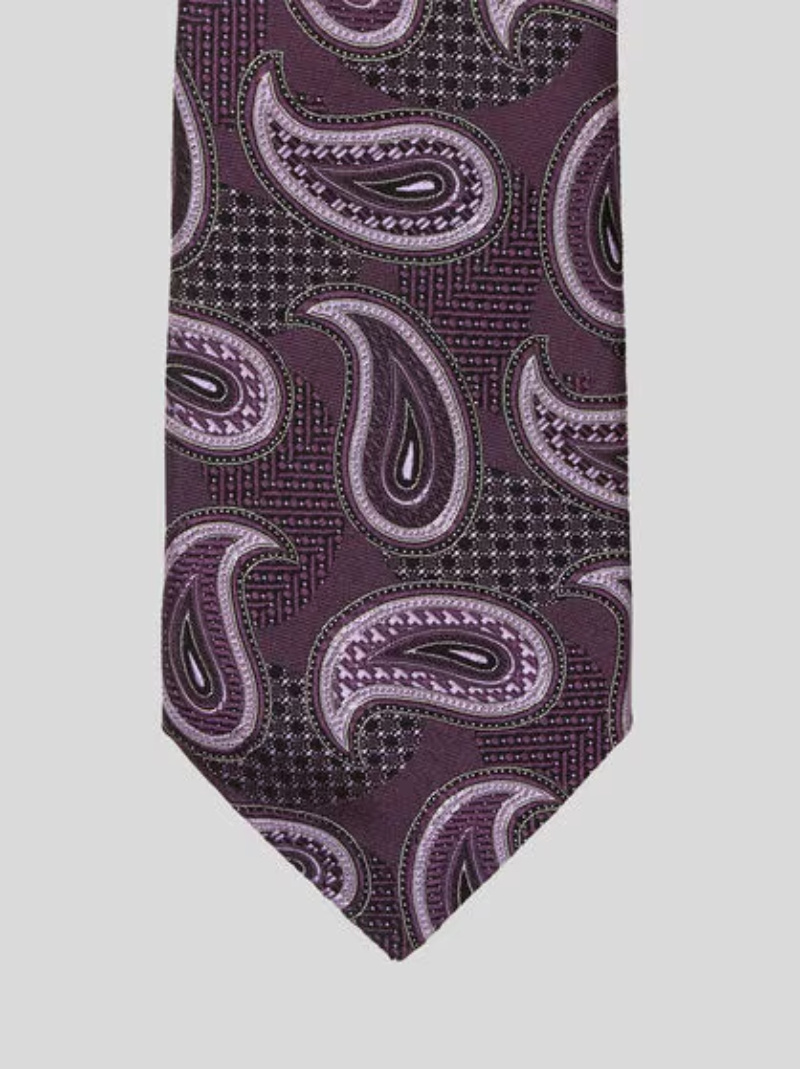 Etro Paisley Jacquard Tie In Purple