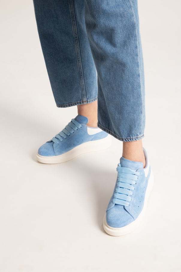 Alexander Mcqueen Oversized Suede Sneakers In Blue
