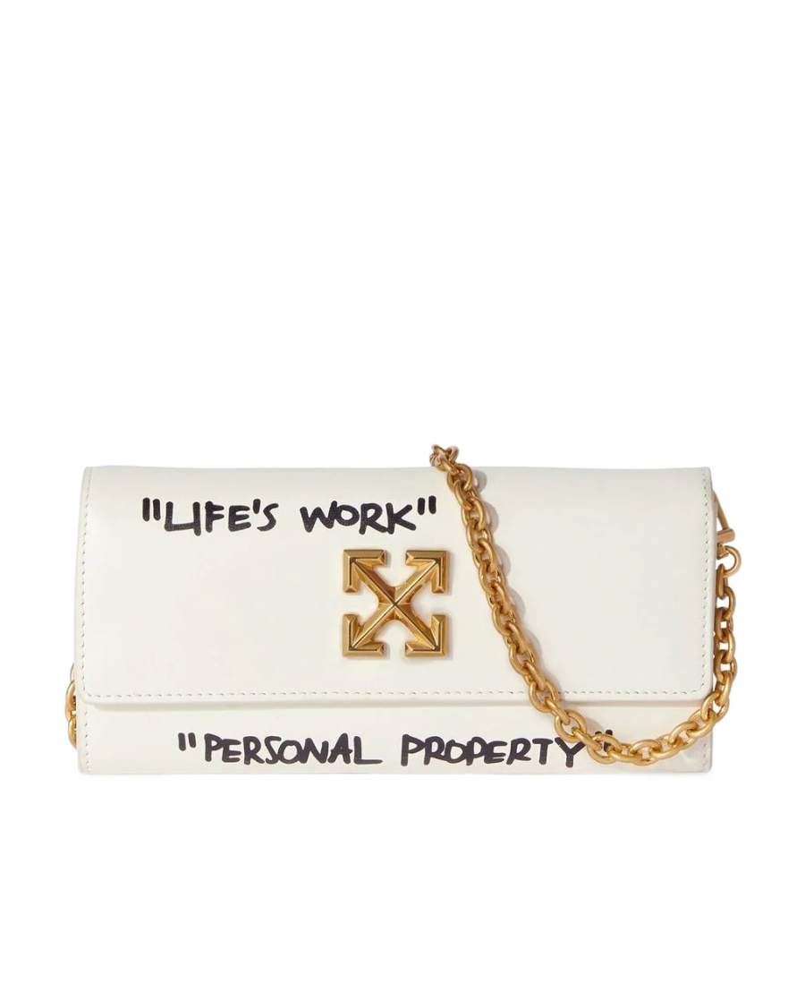 Off-white Jitney Slogan-print Wallet In White