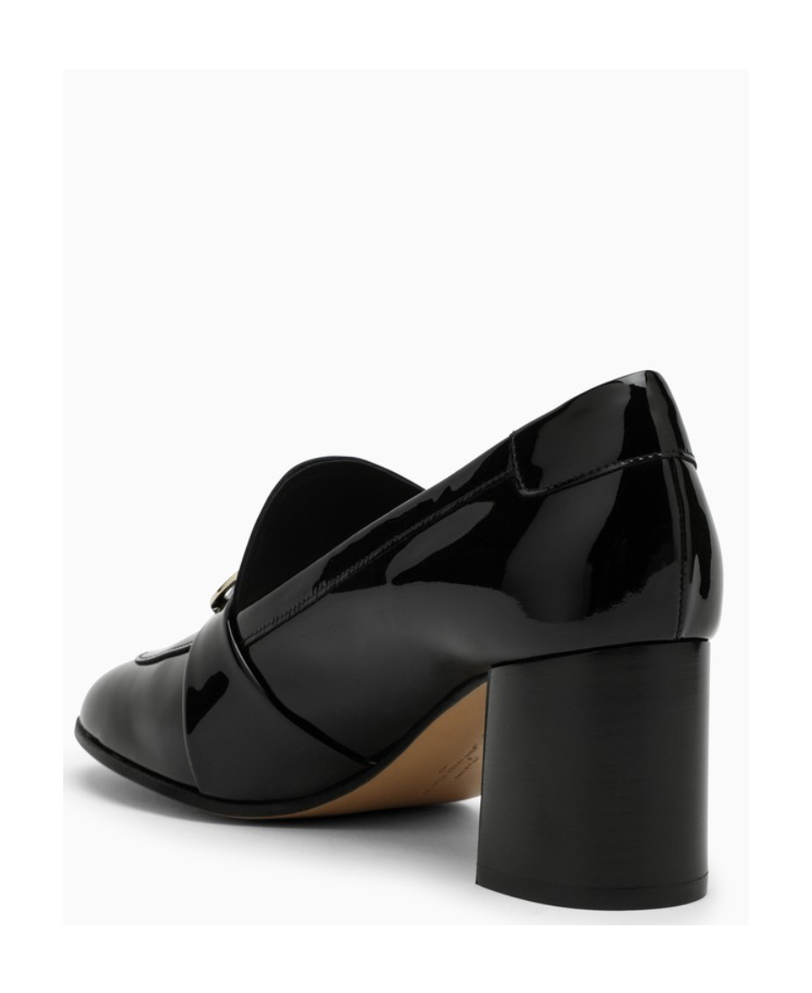 Ferragamo Logo High Heels In Black